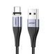 Кабель магнітний для зарядки телефону, смартфона Ugreen USB Type C Android 100см 3A Чорний 1438829955 фото 1