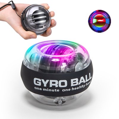 Гироскопический тренажер для кистей рук GYRO BALL PRO LED кистевой эспандер power ball id_3100 фото