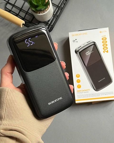 Power Bank УМБ портативное зарядное BOROFONE Mike BJ17A 20000mAh 2xUSB Type-C 2.1A черный id_2380 фото