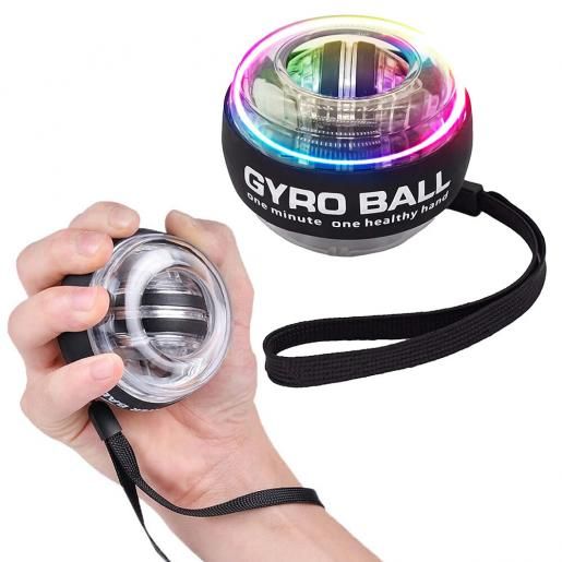 Гироскопический тренажер для кистей рук GYRO BALL PRO LED кистевой эспандер power ball id_3100 фото