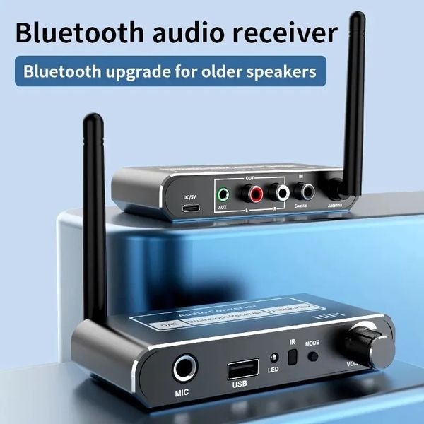 ЦАП HiFi DAC, цифровой аналоговый конвертер, Bluetooth приёмник receiver, USB, RCA, AUX + пульт 7211 фото