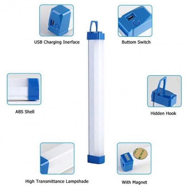 Led аккумуляторная лампа USB Emergency Tube BK-300, фонарь кемпинговый 1621019485 фото