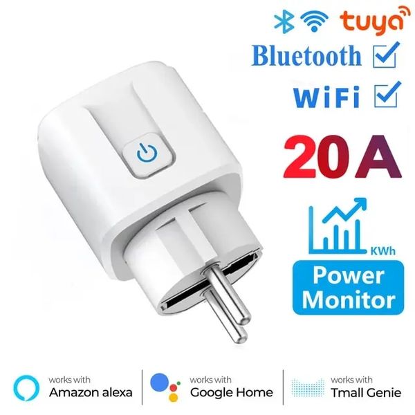 Умная розетка Tuya Smart WiFi 20A 4400Вт розетка с таймером электронная id_2617 фото