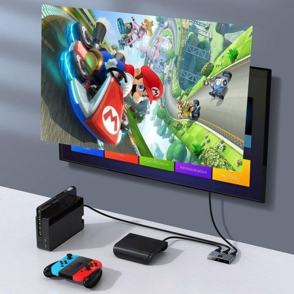 2 in 1 HDMI сплиттер, разветвитель, свитчер BASEUS MATRIX HDMI - 2Х HDMI 4K, 30HZ CAHUB-BC0G id_2634 фото