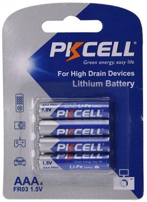 Батарейка литиевая PkCell LiFe 1.5V AA/FR03-4B 4 шт 1608344410 фото