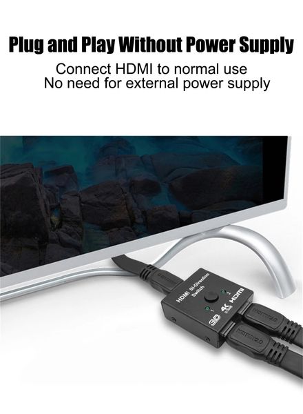 2 in 1 Splitter HD 1x2/2x1 Switch Connector HDMI splitter разветвитель, hub 2 порта 4K 60Hz, 2K, 1080p id_2508 фото