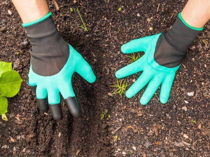 Перчатки садовые с когтями Garden Gloves для сада и огорода id_2569 фото