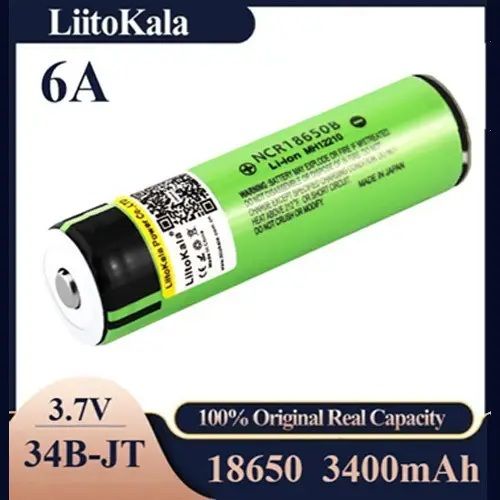 Аккумулятор 18650, LiitoKala NCR 34B-JT, 3400mAh, ОРИГИНАЛ id_2710 фото